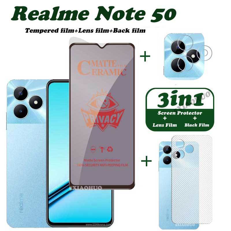 Realme Note 50 - ฟิล์มกระจกกันรอย 3 in 1 สำหรับ Realme