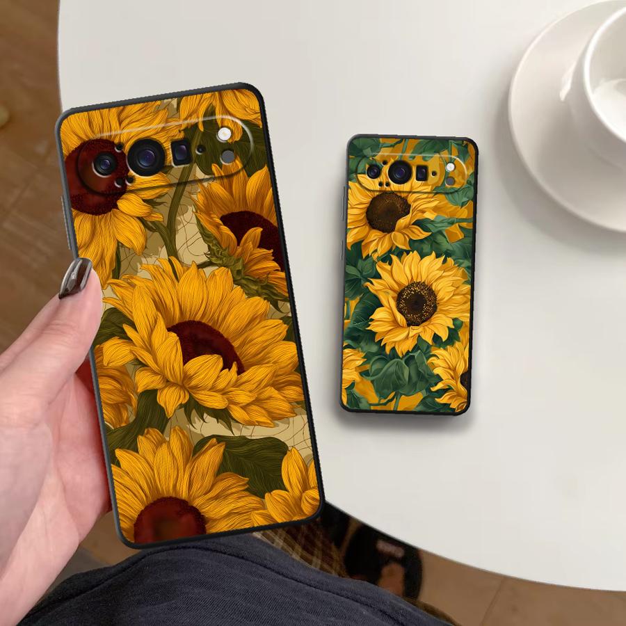 Google Pixel 9 - เคสโทรศัพท์ซันฟลาวเวอร์ ซี ฟันดาสำหรับกูเกิลพิกเซล 10A 8a 6