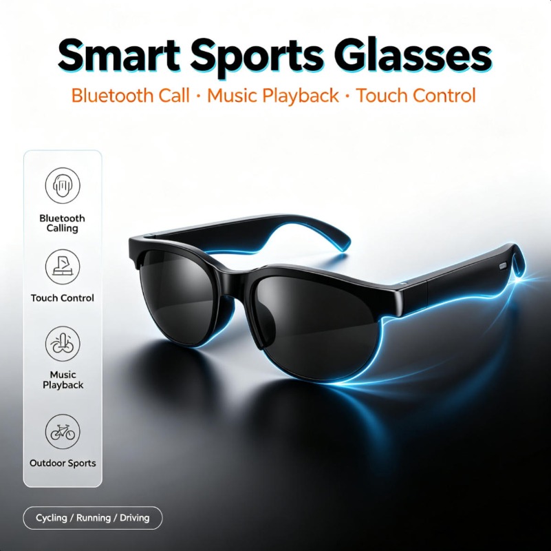 Smart Glasses Lens - แว่นตาอัจฉริยะบลูทูธแบบเปิดหู XG88 PRO แว่นกันแดดโพลาไรซ์ TAC พร้อมหูฟังสเตอริโอไร้สาย