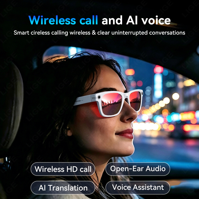 แว่นตาอัจฉริยะ LIGE 4K 13MP กล - Smart Glasses Lens บทวิจารณ์และราคา
