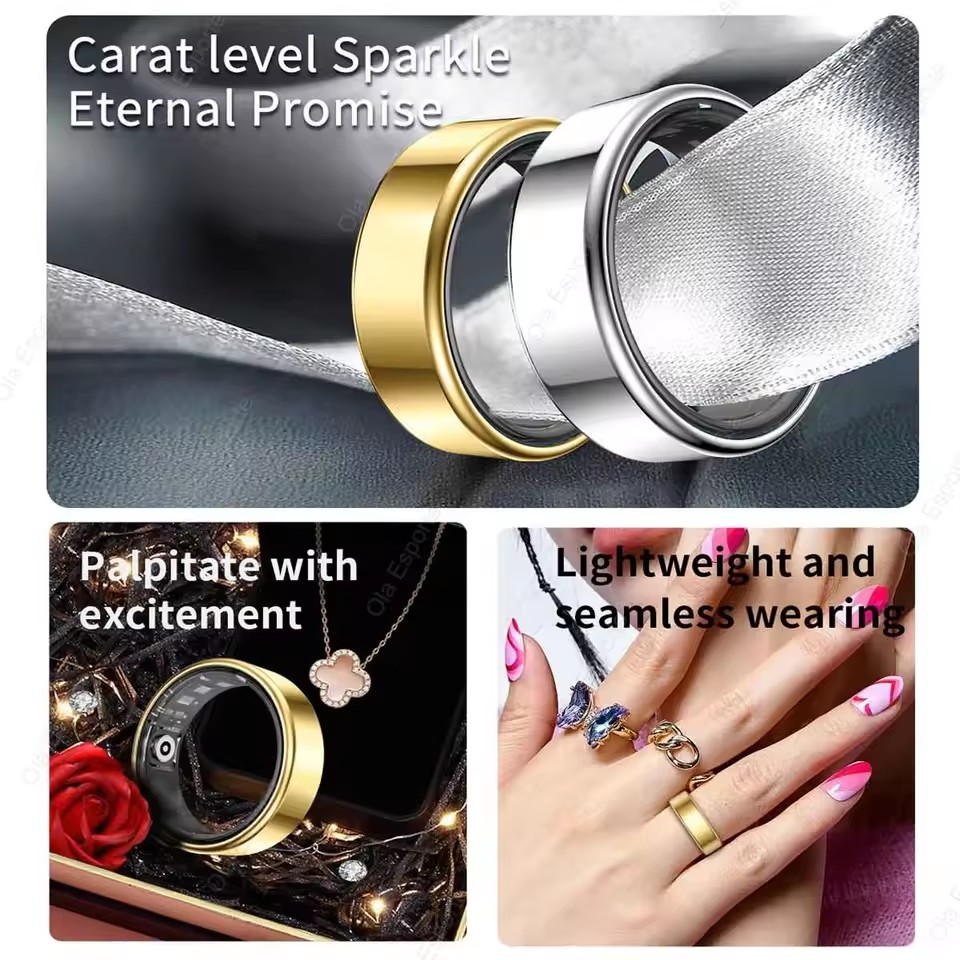 ใหม่ R09 แหวนสมาร์ทผู้ชายผู้หญ - Temperature Ring Skin บทวิจารณ์และราคา